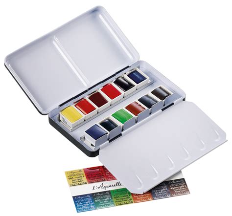 SENNELIER Boîte métal Aquarelle Extra fine 12 Demi godets